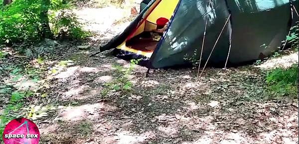 Filmed on Camera as a Stranger Girl Masturbate in a Tent